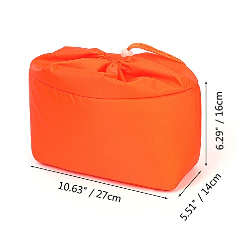 Jakago Shockproof Camera Insert Bag For Slr Dslr Mirrorless Camera Lens Flash Light Accessories Camera Pouch With Adjustable Dividers For Canon Nikon Sony Water Resistant Camera Inner Case(Orange) #TOP2