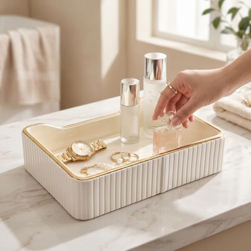 Bandeja de Perfume de Cuero Evita Pérdida de Joyas y Pequeños Accesorios 6