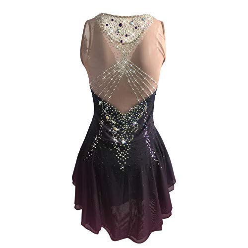 Liuhuo Red Black Figure Skating Dress Girls Women Practice Sleeveless Ice Skating Skirt Performance Wear #TOP1