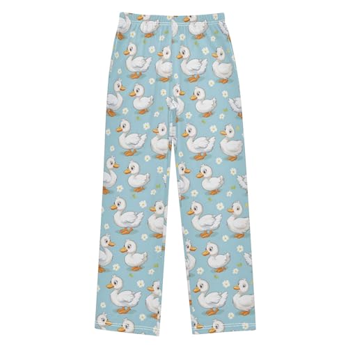 Geese Cartoon Daisy Long Pajama Pants Bottoms Soft Sleepwear with Pockets