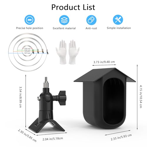 Support sans perçage Arlo Essential XL 2e gén protecteur silicone noir fixe - 6