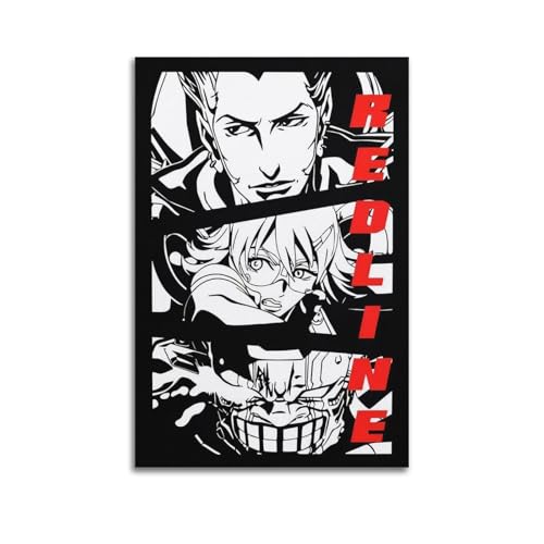 ZCDSEFF Póster decorativo de cómic Red Line Podium Challenge, póster decorativo para pared e imagen artística moderna para decoración de dormitorio familiar, 60 x 90 cm