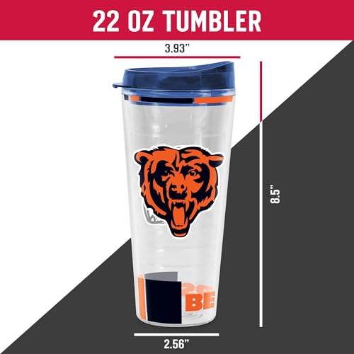 Image of Rico Industries NFL Football Double Wall Classic 16oz Or 20oz Tritan Tumbler W Lid