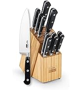 Conjunto de facas de cozinha padrão Cooks com bloco de 12 peças, forja de aço inoxidável de alto carbono alemão Bl...