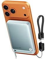 INIU Qi2 Certified Magnetic 45W Power Bank, Slim 10000mAh Fast Charging Portable Charger, with USB C in&Out Cable, Battery Phone Charger for iPhone 16/16 Plus/16 Pro Max, iPhone 15/14/13 Series, Blue