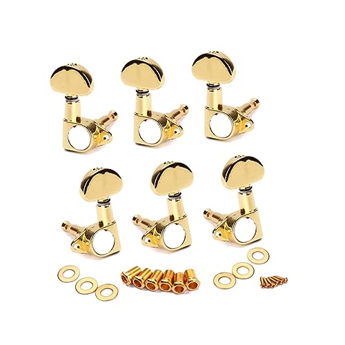 CORHAD Clavijas Para Guitarra Eléctrica 3 l y 3 r Paquete De 6 Metal Grover Estilo 6 Arandelas y...