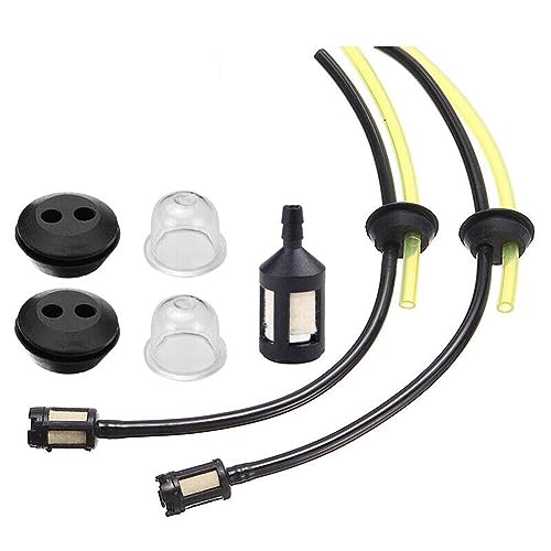 BayDe 2 Set Fuel Line Hose Tubes Trimmer Cutter Whipper Snipper Fuel Line Filter Hose Pipe Tank Kit String Trimmer Accessories Spare Parts
