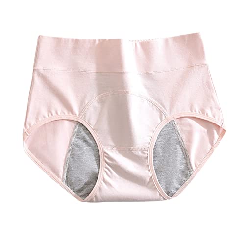 Women’s Panties Mid Waist Breathable Warm Velvet Soft Comfort Underwear for All-Day Wear (M) Pink
