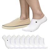 Sperry Men's 8-Pack Cushioned No Show Socks, White, 6-12
