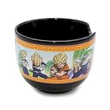Culture Fly Dragon Ball Z Ramen Bowl Set with Spoon and Chopsticks, Anime Character Design