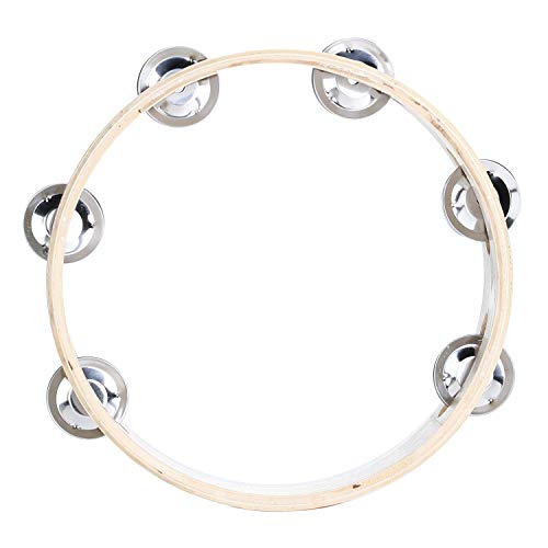 Musfunny Tambourines 8 Inch Hand Held Drum Ring Bell Birch Metal Jingles Musical Educational Percussion Instrument For Adults Ktv Party Kids Games (8 Inch Ring) #TOP27