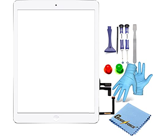 Digitizer vitre tactile pour iPad Air 5 avec kit d outils 9 en 1 blanc