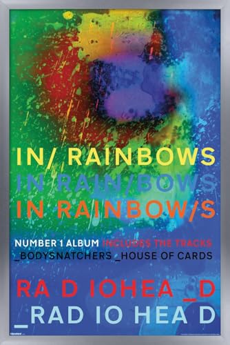 Trends International Radiohead - In Rainbows Album Art Wall Poster, 22.4L x 14.7W, Silver Framed Version