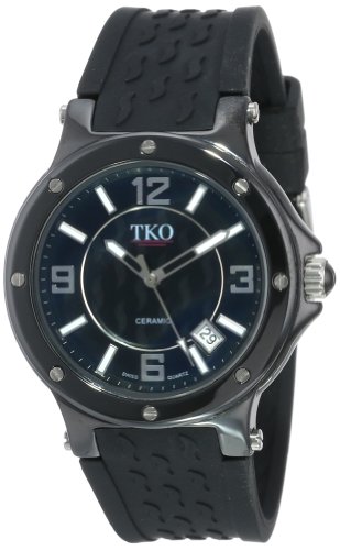 Tko Orlogi Women's Tk578-Bk Genuine Ceramic Black Rubber Strap Watch #TOP2