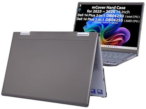 mCover �P�[�X 2025-2026 14�C���` Dell 14 Plus 2-in-1 DB04250 / DB04255 Windows �m�[�g�p�\�R�� PC (����Dell���f���ɂ͓K�����܂���) - �u���b�N