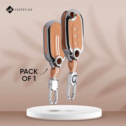 Image of SHOPOFLUX Metal Key Cover Compatible for MG comet ev Electric 3 Button Flip Key