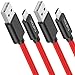 [2-Pack] HOUPU 6ft Micro USB Cable - Nylon Braided, Fast Charging and Sync Data Cord for Android, Samsung, Kindle Fire, LG, HTC, Nokia, Sony, Motorola - Red