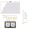 WiFi Smart Wall Light Switch 10A Glass Touch Panel WiFi Interuptor Wireless Remote Control Tuya Voice Control 5-Gang Black tuya