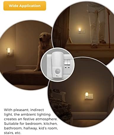Night Light Plug in Wall[2 Pack], LOHAS Motion Sensor Night Light, Warm White 3000K, 30/80LM Motion Sensor Lights Indoor, 3 Modes LED Night Light for Kids, Hallway, Stairs, Bathroom