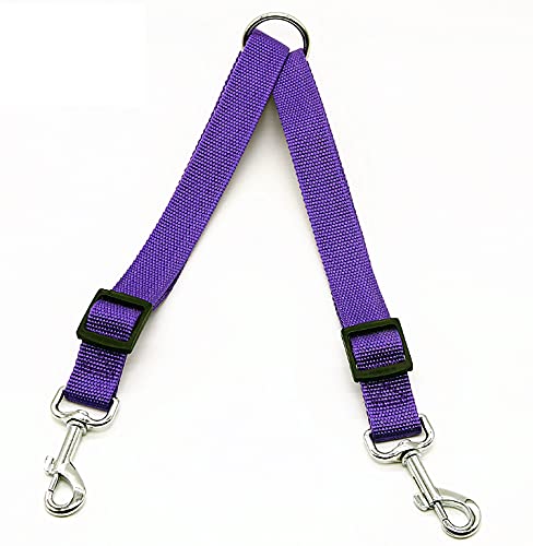 Adjustable Heavy Duty 11-20 Inches Nylon Splitter , Premium Quality Dog Leash Coupler For 2 Dogs Dog Leash Large Dogs Dog Leashes For Medium Dogs Dog Leashes Dog Leashes For Small (Black) #TOP6