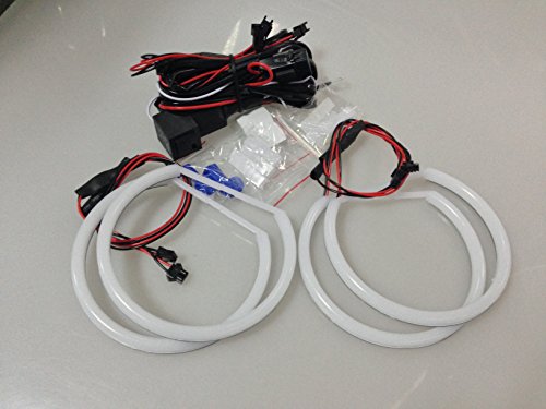 Csslyzl Cotton Light Smd Led Angel Eyes Halo Rings Compatible/Replacement For Bmw E46 3 Series Halogen Non Projector Headlight (2X 146Mm+2X 131Mm) (White Lighting) #TOP1