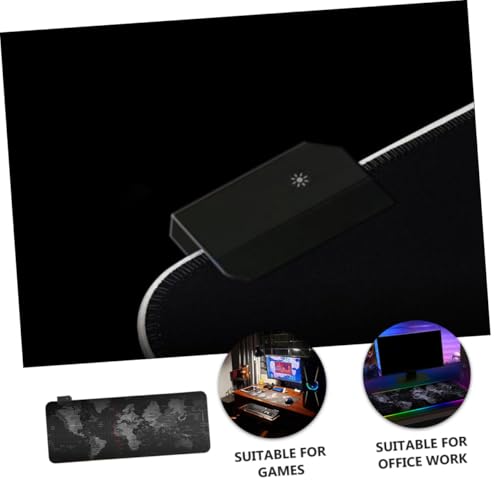 Tapis de souris gaming carte du monde CALLARON tapis de souris grand format RGB 4 mm - 5