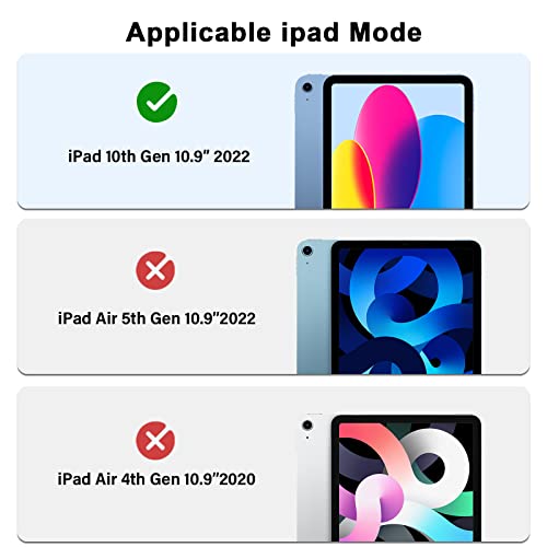 Aippdo Case For Ipad 10Th Generation Case 2022. Ipad 10.9 Inch Cover Anti-Fingerprint,Anti-Scratch,Support 2Nd Gen Pencil,Auto Sleep/Wake,Camera Protection #TOP1
