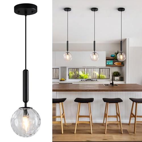 Image of Modern Black Pendant Light Hanging Fixture Light 3-Pack