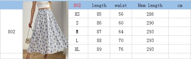 Women's Flowy Elastic High Waist Skirts Trendy Summer 2025 Boho Casual Beach Holiday Floral Print A Line Midi Skirt DJ8024