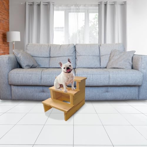 Escadinha Pet Em Madeira P Pets Com Problemas Articulação Sofá