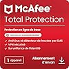 McAfee Total Protection 1 appareil 2025 |12 mois|VPN sécurisé, logiciel de sécurité avec antivirus,gestionnaire de mots de passe et surveillance de l'identité | Téléchargement