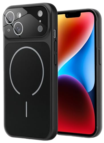 Image of SHINESTAR Premium Luxury Case Compatible with iPhone 14 Plus | Protective Back Cover with Camera Lens Safety | Wireless Charging Support | Slim Fit Durable Design | Enhanced Grip Protection Black