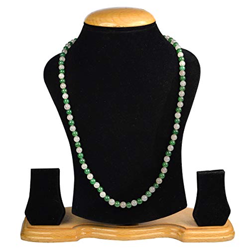 Image of Reiki Crystal Products Natural Reiki Feng-Shui Mala Necklace 6 mm Crystal Stone 108 Bead Jaap Mala for Men and Women