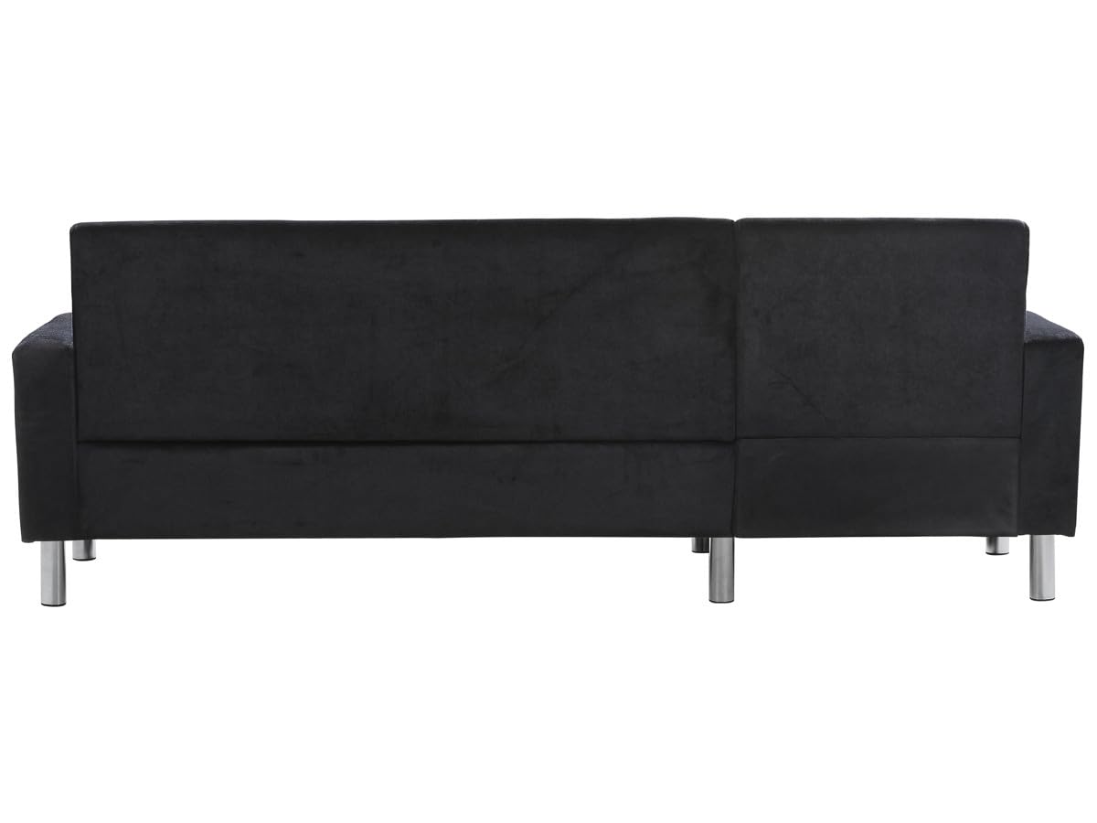 Canapé d'angle tissu réversible "Rio" - 4 places - Gris anthracite