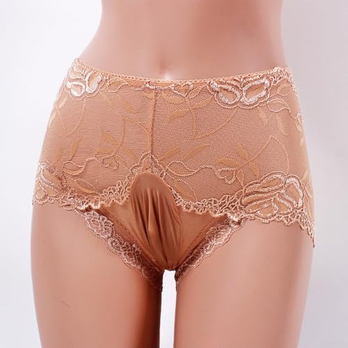Herren-Boxershorts Dessous Sissy-Unterwäsche Beutel-Design atmungsaktives Nylongewebe bequeme Passform JJ-Stock-Stil (OPen XL Farbe)