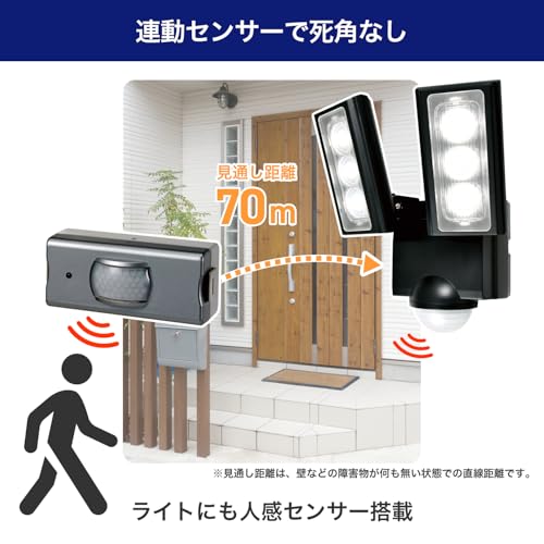 エルパ(ELPA) エルパ(ELPA) 連動センサー付センサーライト ESL-RS1202SET の商品画像 2