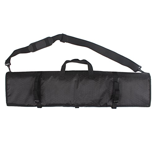XTACER Recurve Takedown Bow Rolled-Up Case Fully Padded Case with Arrow Tube Holder, Adjustable Shoulder Strap (BLACK)