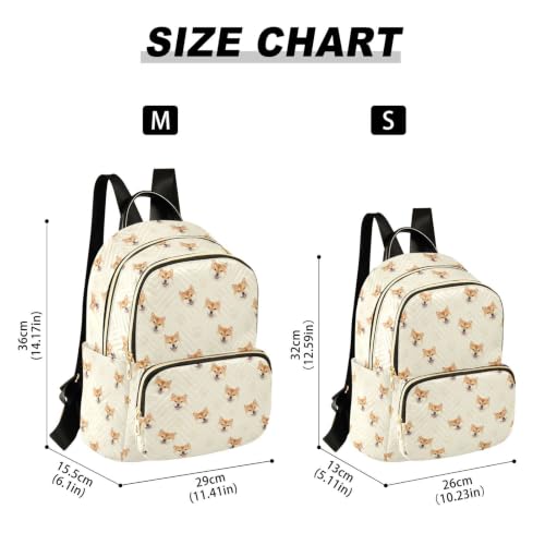 Mochila de moda con 2 bolsillos principales grandes de Shiba Inu 3