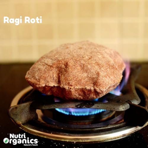 Image of NutriOrganics Unpolished Ragi Flour, 1.5kg |100% Natural | Finger Millet Flour | Nachni Atta | Kelvaragu Flour | Rich in Calcium & Protein