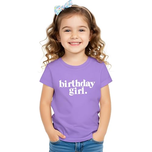 Image of Birthday Girl Shirt Outfit Year Old Kids for Toddler 1st 2nd 3rd 4th 5th 6th 7th