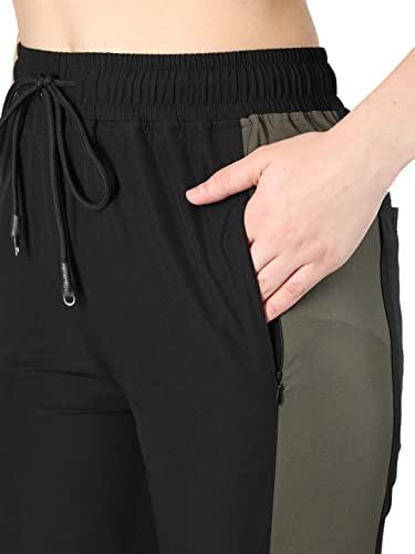 Image of CHKOKKO Women High Rise Sports Gym Regular Fit Track Pant Running Lower With Pocket