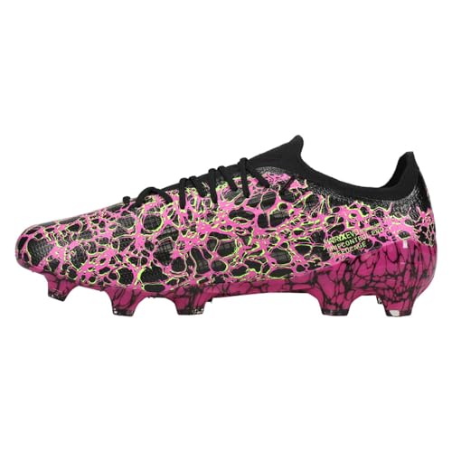 PUMA Mens Ultra 1.3 Firm GroundArtificial Ground Soccer Cleats Cleated, Firm Ground, Soft Ground - Black, Pink3