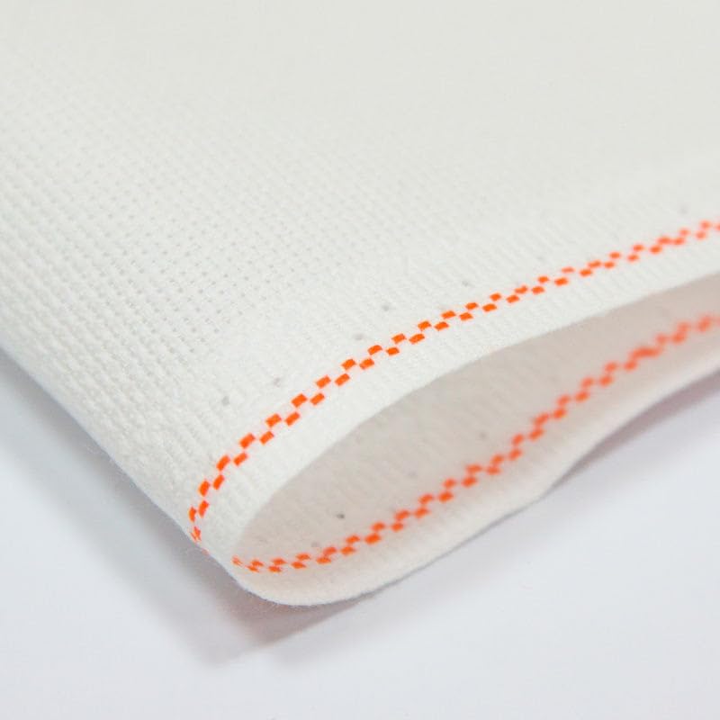 Zweigart Aida Cloth 16 Count – Snow White (100), 19.7" x 39.4", 100% Cotton Fabric for Cross Stitch & Embroidery Projects