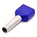 Produktbild Aderendhülsen Twin-Aderendhülse Duo Zwilling Double Action isoliert, zweiadrig, Kunststoffkragen, 2 x 2,5 mm², Länge 13 mm, Blau, galvanisch verzinnt, zum sicheren Anschluss von 2 Leitern, 100 Stück