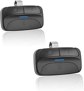 Universal Garage Door Remote Control Replacement for Chamberlain,Genie,Stanley and Craftsman etc、Learn Button Support with Button Purple, Yellow, Red, Green, Orange & DIP Switch(2-Pack)