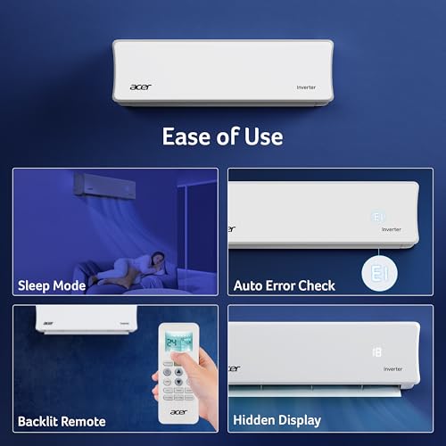 Image of Acer 1.5 Ton 3 Star Split AC (5-In-1 Convertible Cooling Modes, AiSense Technology, ArcticWrap Cooling, PM 1.0 Microbacterial Filter, High Ambient Temperature of 55 C - AR15AS3IO1HLE25)