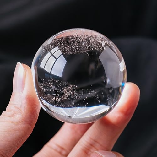 Boule de cristal de quartz blanc naturel de 3-4 cm pour décoration de bureau