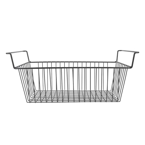 Pojemniki do Zamrażarki, Domowe Pojemniki do Lodówki Zamrażarka Skrzyniowa Regał do Przechowywania Metalowe Kosze Druciane 2 szt. Pojemników do (Dł. 70 cm X szer. 30 cm X wys. 27
