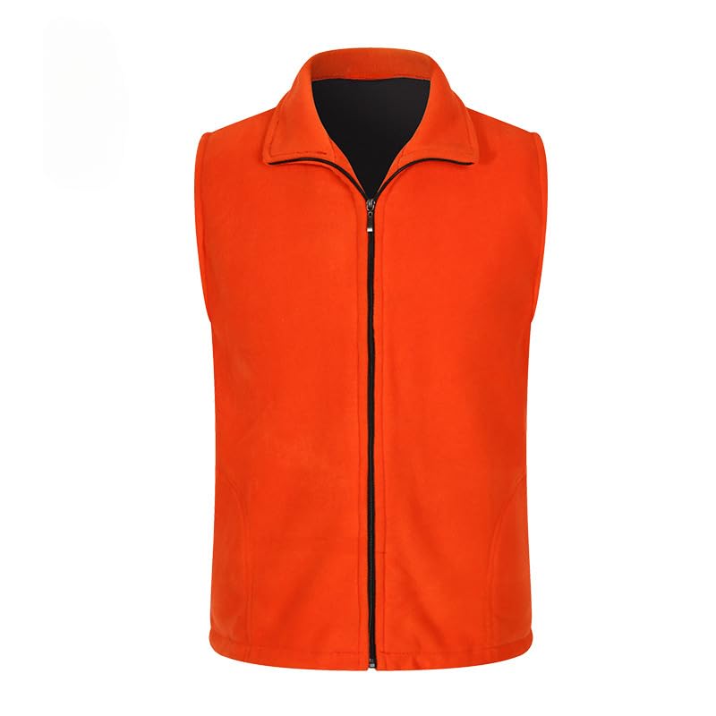 JEShifangjiusu Men's Polar Fleece Vest Lightweight Sleeveless Zipper Jacket Casual Outdoor Take A Walk Outerwear