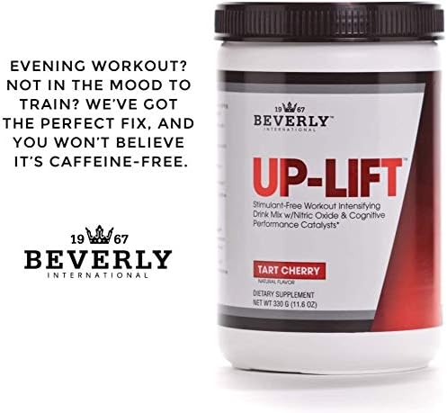 Miniatura 4 de Beverly International Up-Lift libre de estimulantes 11.64 oz. Mezcla de bebida energética para entrenamiento con óxido nítrico y catalizadores de